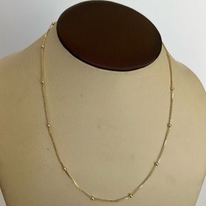 14k gold filled bead necklace
